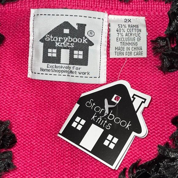 Storybook Knits Dazzling Zebra Cardigan Sweater Size 2X NWT - Picture 4 of 5